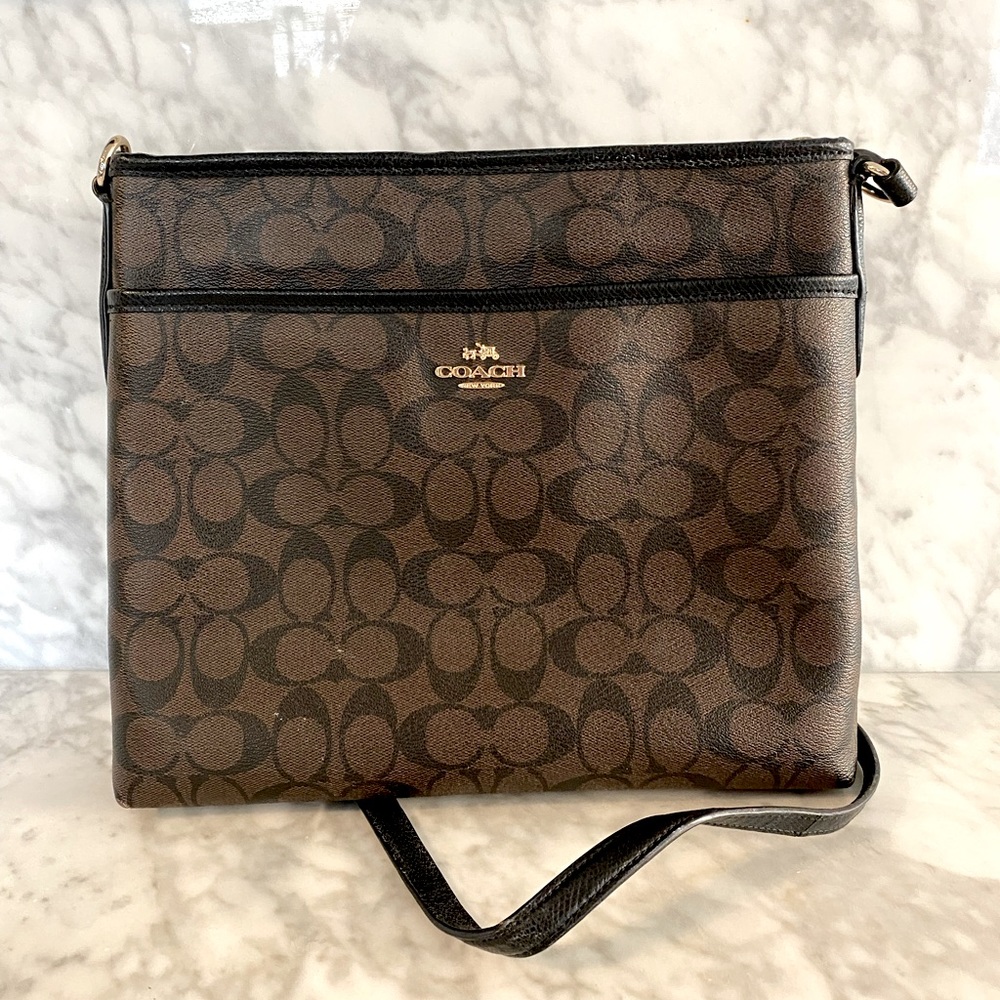 Authentic cross body COACH tote, gently used